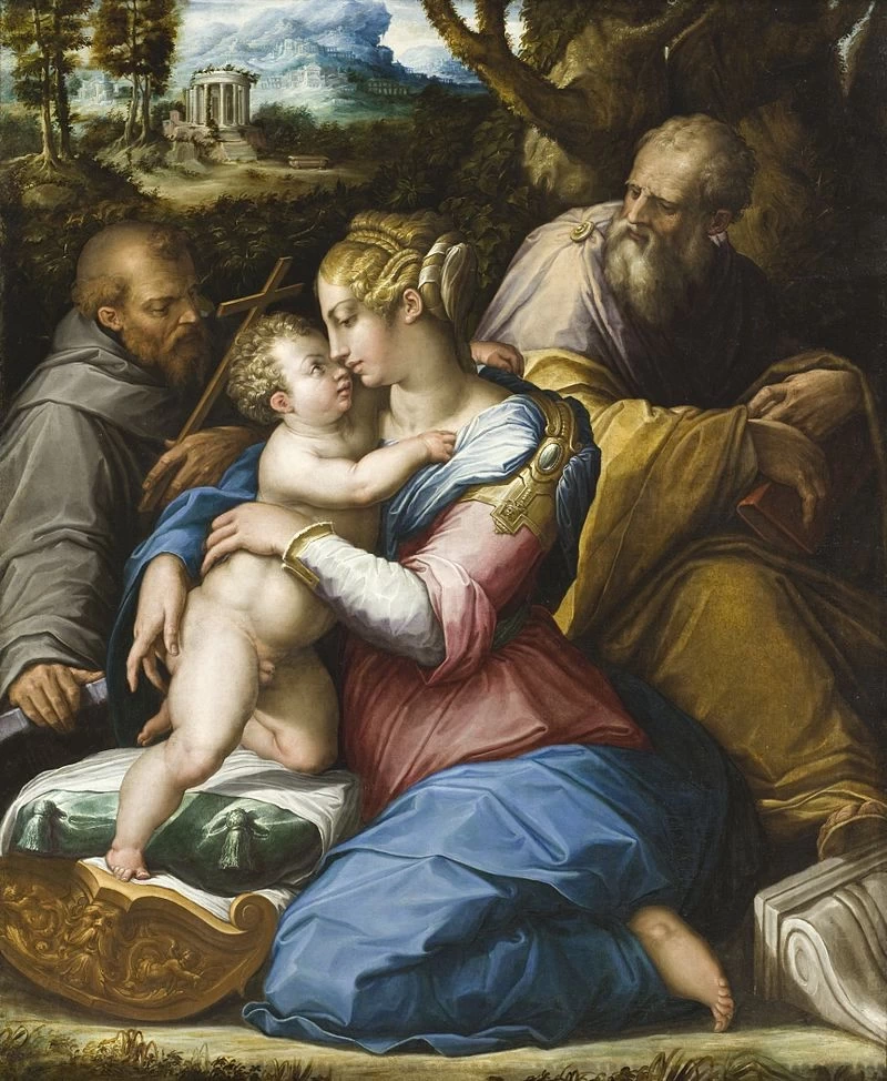 Sacra famiglia con san francesco in un paesaggio, 1542 - Gift of The Ahmanson Foundation